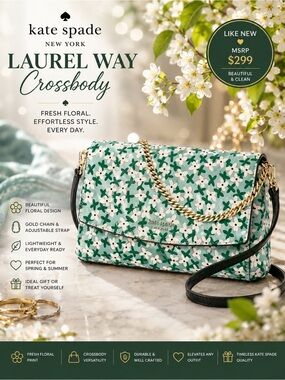 Kate Spade New York Laurel Way Floral Crossbody | Like New